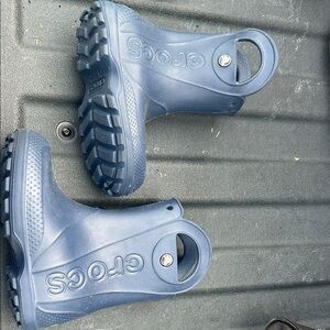 CROCS Blue Rain & Snow Boots with Textured Sole
